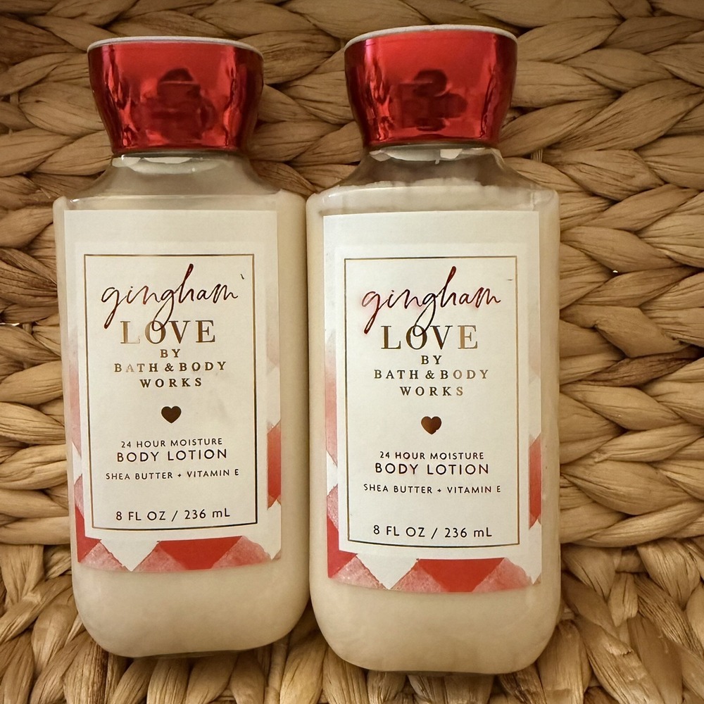 2 -‎ Bath & Body Works Gingham Love Body Lotions 24 Hour Moisture - 8 oz each